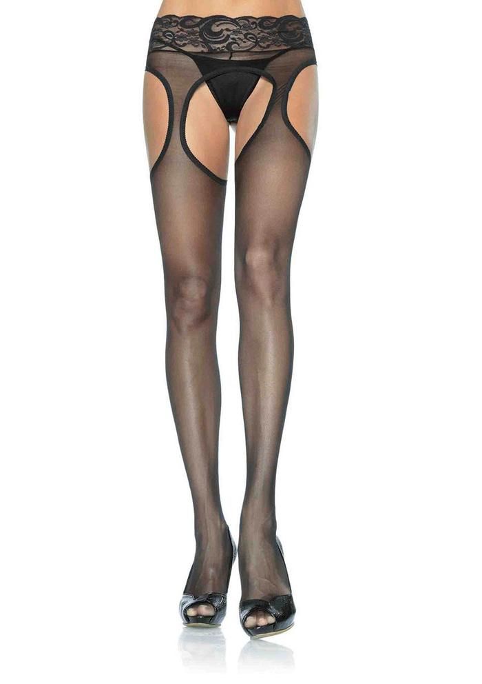 Leg Avenue Plus-size-sheer-suspender-hose  Curvy Legs 2018 | Pantyhose Library